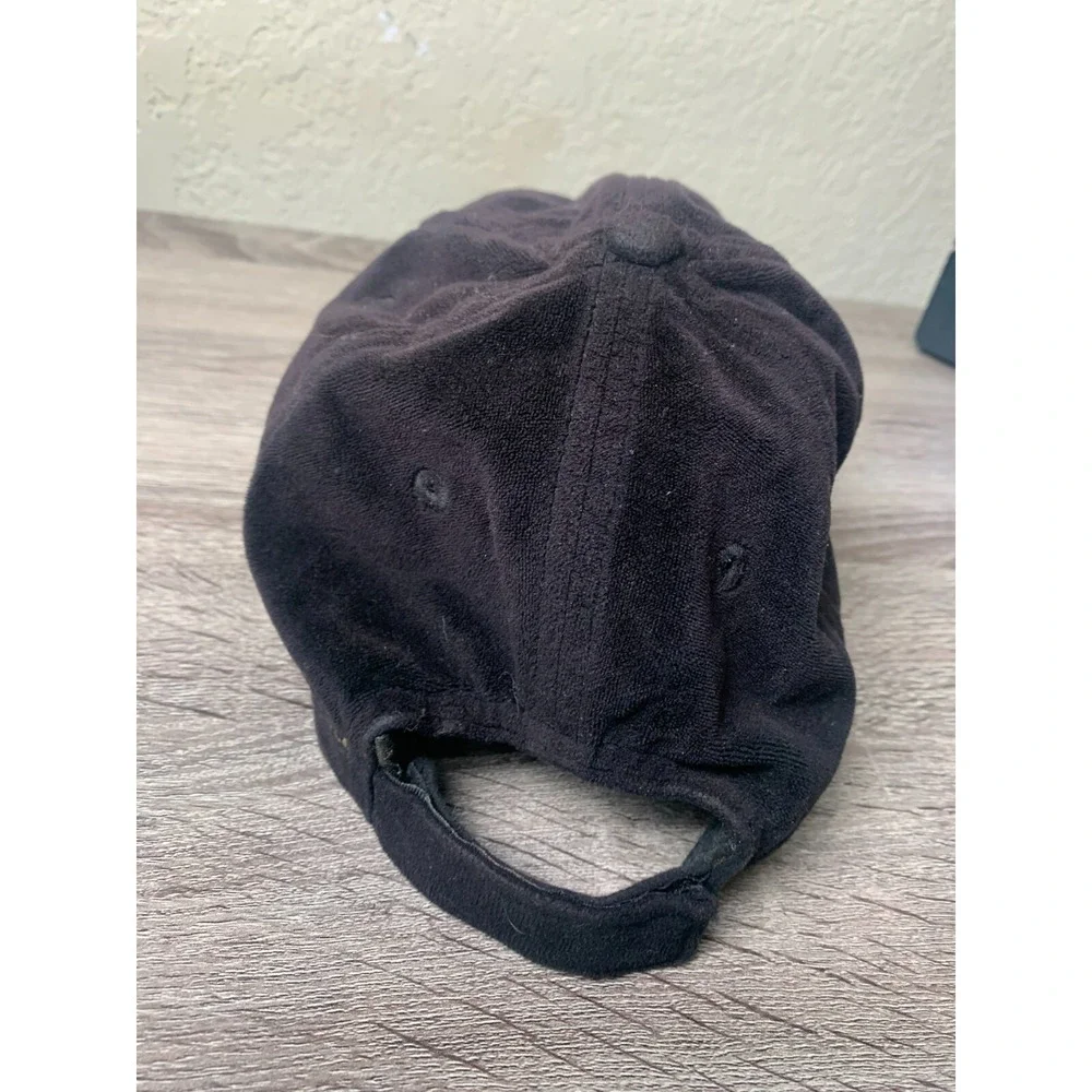 Disney Disneyland Parks Mickey Mouse Black Suede Adjustable Baseball Hat Adult